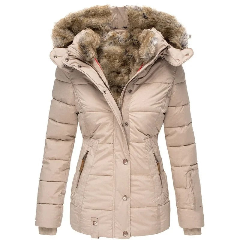 Warm wattierte Baumwolljacke für Frauen