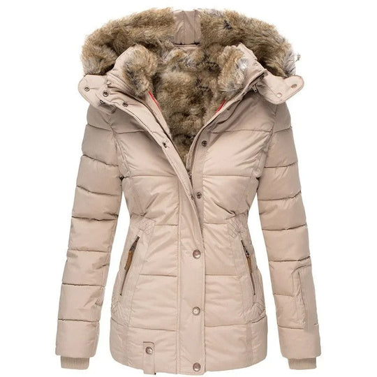 Warm wattierte Baumwolljacke für Frauen