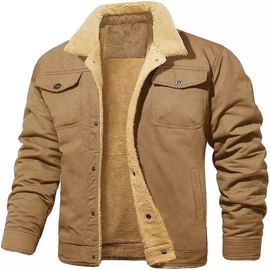 Herren Plüsch Jacke aus dicker Wolle