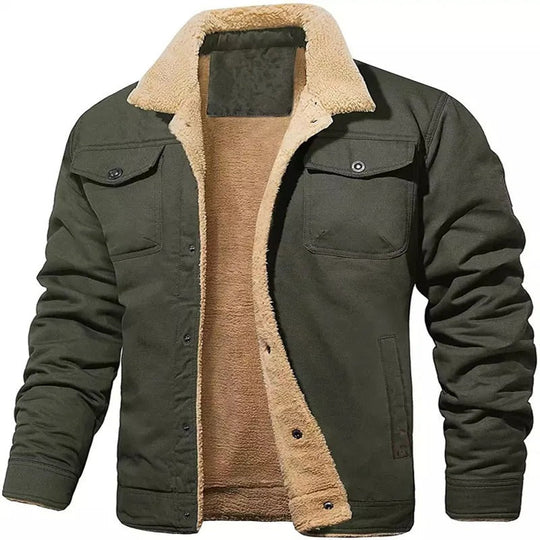 Herren Plüsch Jacke aus dicker Wolle