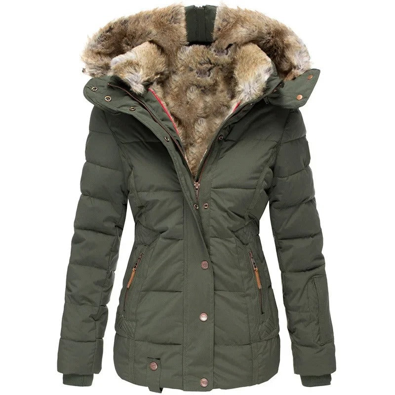 Warm wattierte Baumwolljacke für Frauen