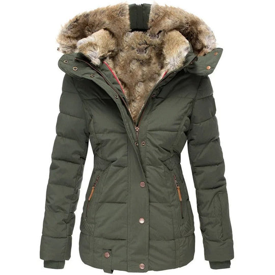 Warm wattierte Baumwolljacke für Frauen